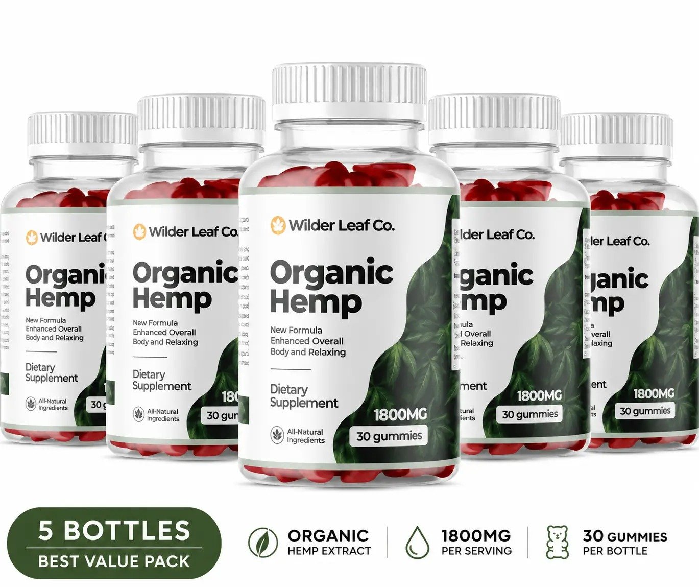 Wilder Leaf Organic Gummies - Buy 3 Get 2 Free bundle